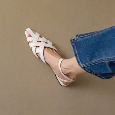 CHIKO Lamesha Peep Toe Block Heels Flats Sandals