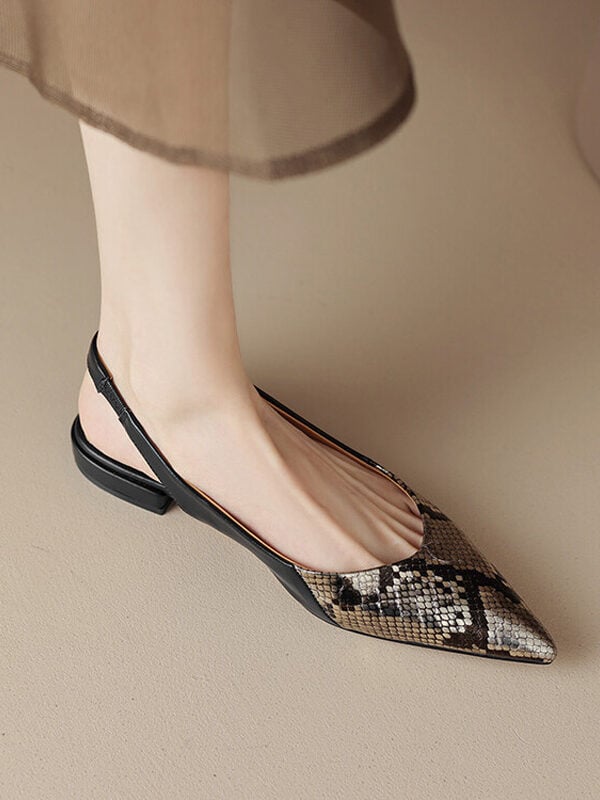 CHIKO Lakiesha Pointy Toe Block Heels Slingback Shoes