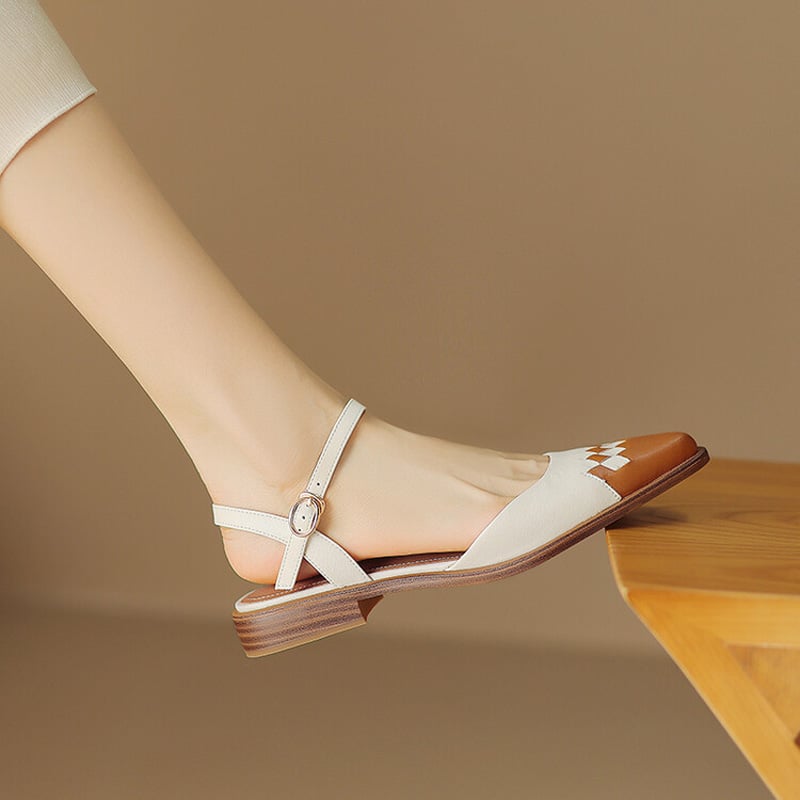 CHIKO Lakisha Pointy Toe Block Heels Slingback Shoes