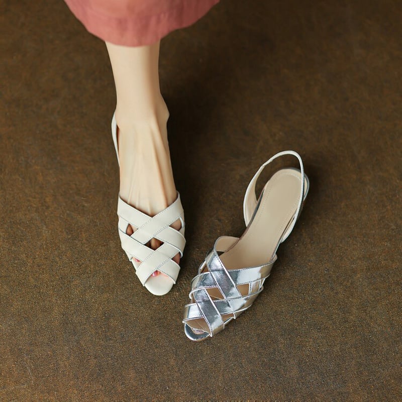 CHIKO Lakyn Peep Toe Block Heels Flats Sandals