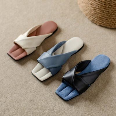 CHIKO Laken Open Toe Block Heels Slides Sandals
