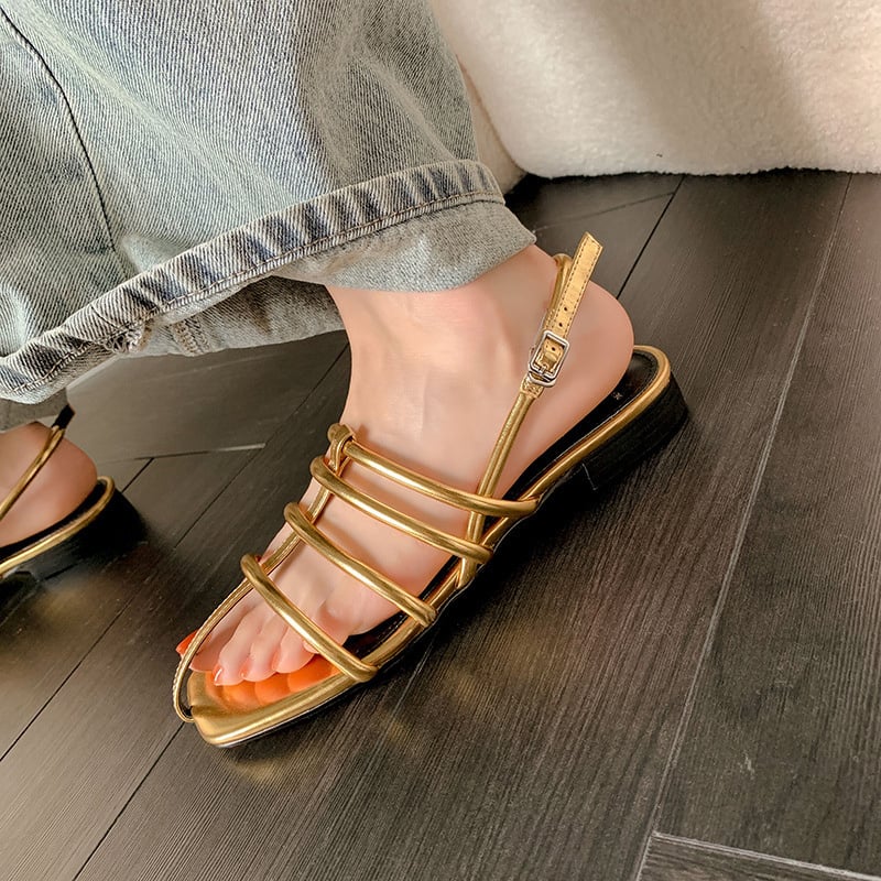 CHIKO Marciann Open Toe Block Heels Flats Sandals