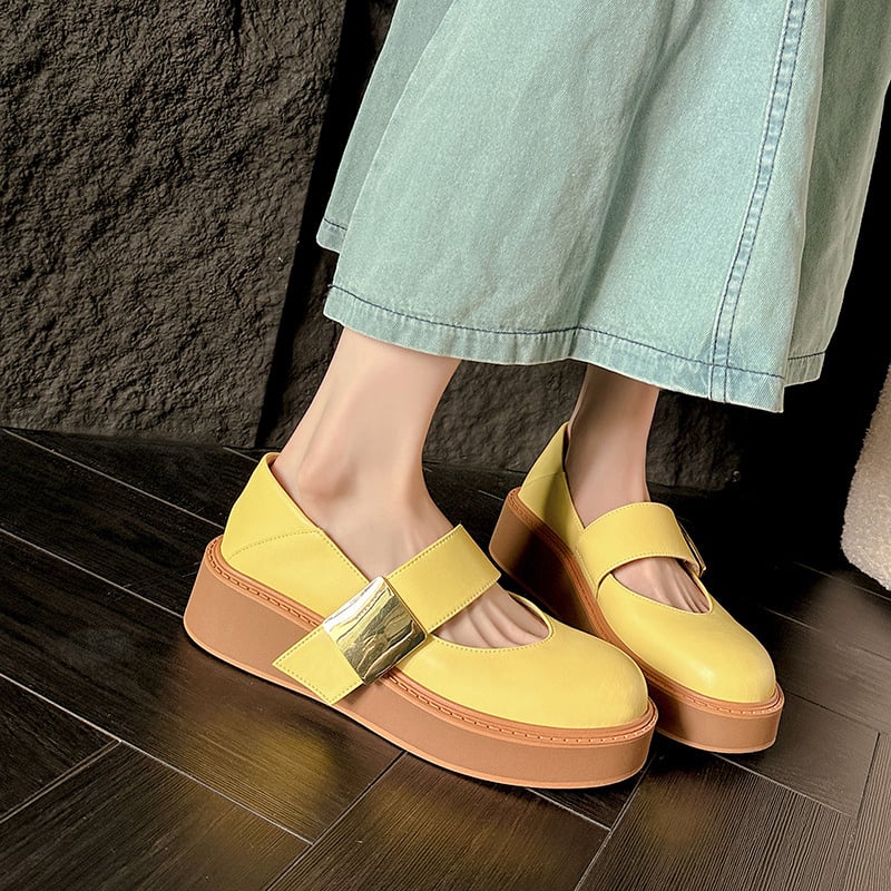 CHIKO Marie Claire Round Toe Flatforms Mary Jane Shoes