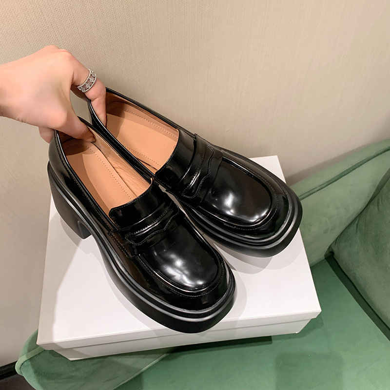 CHIKO Shaleisha Round Toe Block Heels Loafers Shoes