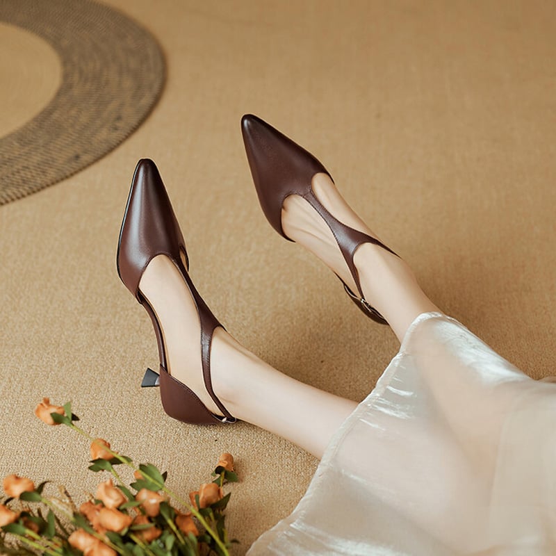 CHIKO Mary-Kate Pointy Toe Stiletto T-Strap Shoes