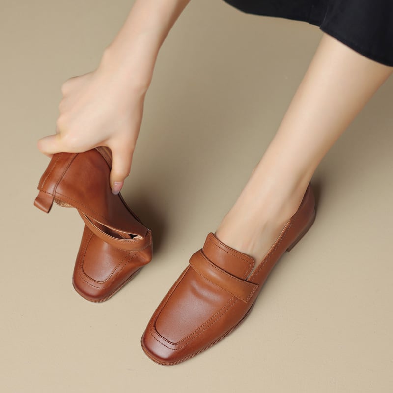 CHIKO Shalonda Square Toe Block Heels Loafers Shoes