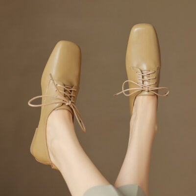 CHIKO Shaterra Square Toe Block Heels Oxfords Shoes