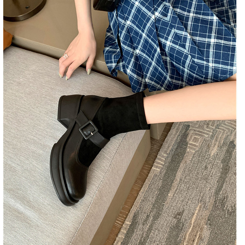 CHIKO Takesha Round Toe Block Heels Ankle Boots