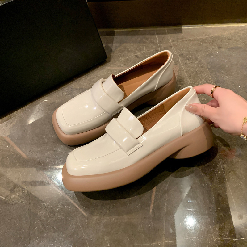 CHIKO Shontia Square Toe Block Heels Loafers Shoes