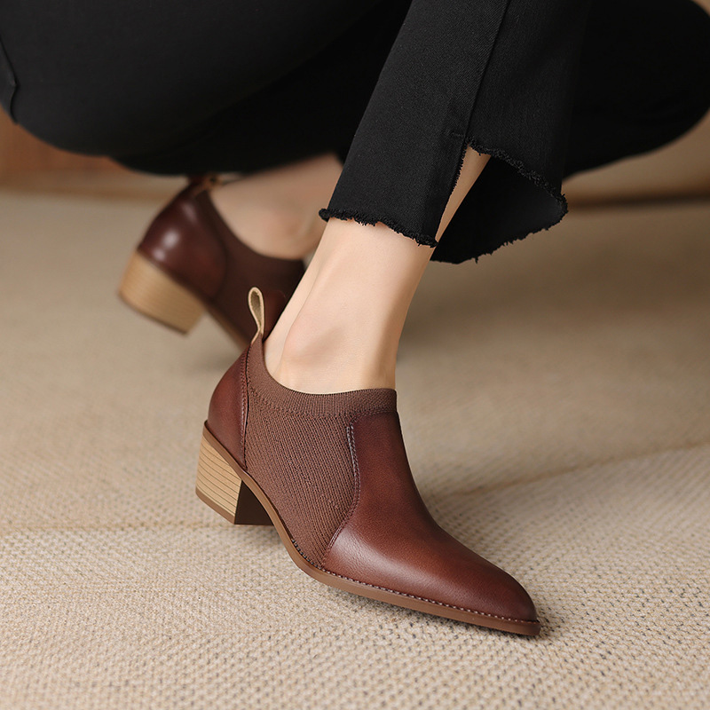 CHIKO Sherlyn Pointy Toe Block Heels Ankle Boots