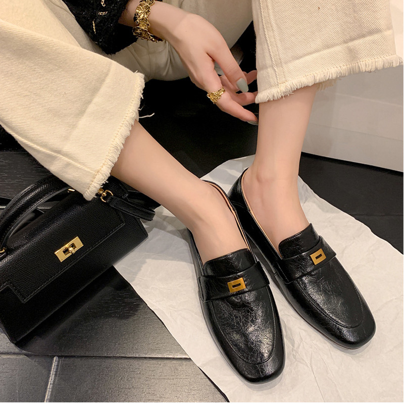 CHIKO Symantha Square Toe Block Heels Loafers Shoes