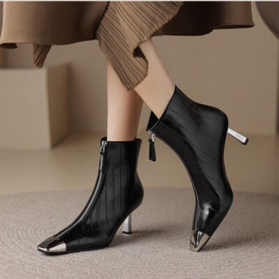 CHIKO Tennille Square Toe Stiletto Ankle Boots