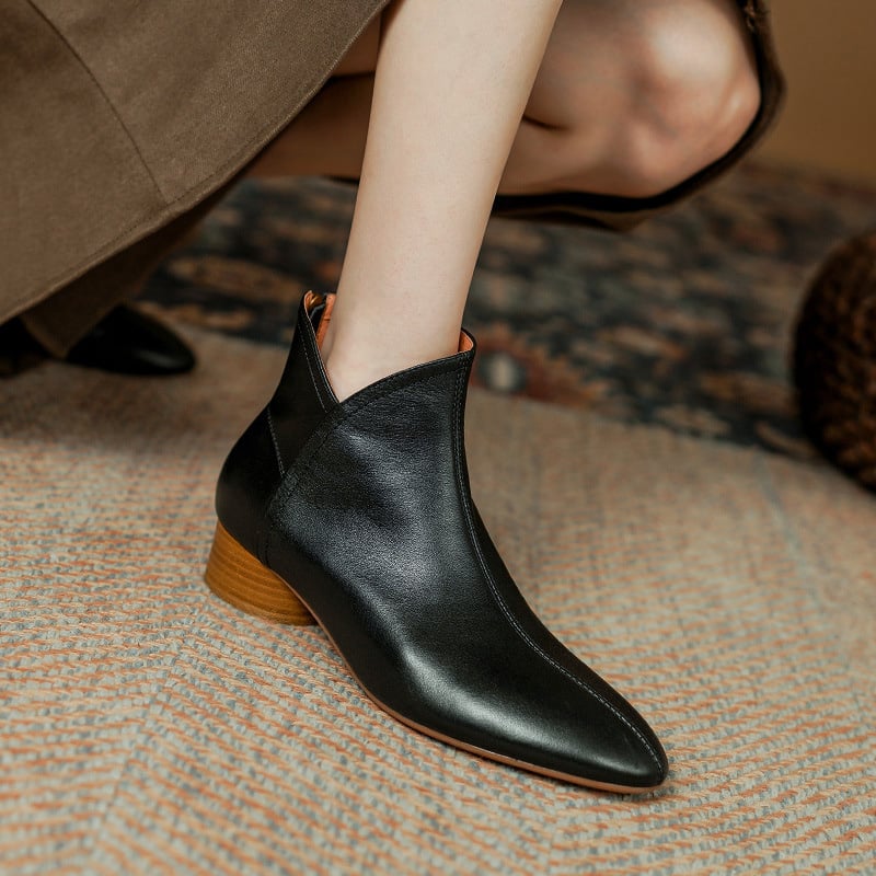 CHIKO Aerin Pointy Toe Block Heels Ankle Boots
