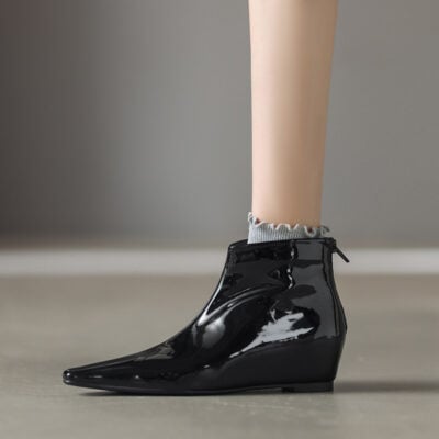 CHIKO Guadalupe Pointy Toe Wedge Ankle Boots