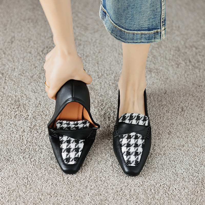 CHIKO Asiya Square Toe Block Heels Loafers Shoes