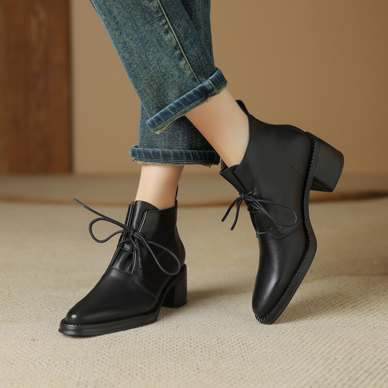 CHIKO Evelyn Pointy Toe Block Heels Ankle Boots