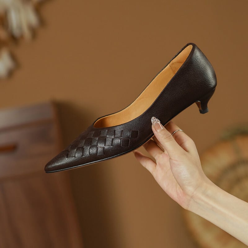 CHIKO Jamila Pointy Toe Kitten Heels Pumps Shoes