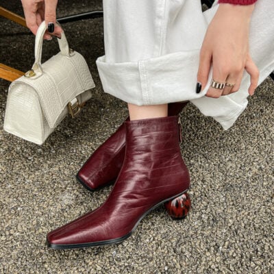 CHIKO Quinn Square Toe Block Heels Ankle Boots