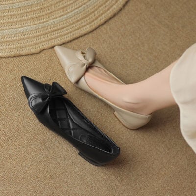 CHIKO Willow Pointy Toe Block Heels Pumps Shoes