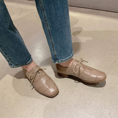CHIKO Gemma Square Toe Block Heels Oxfords Shoes