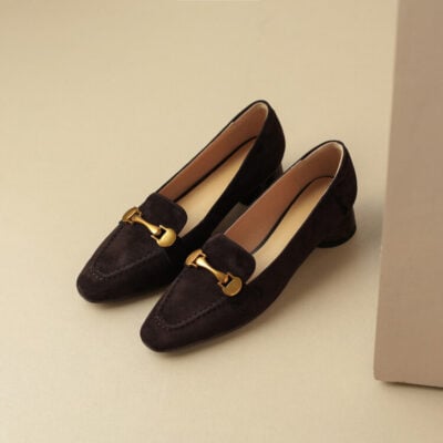 CHIKO Myla Round Toe Block Heels Loafers Shoes