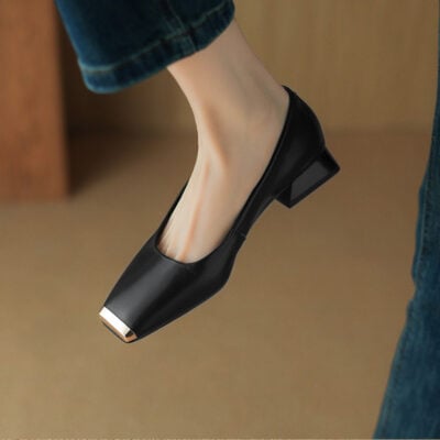 CHIKO Everlee Square Toe Block Heels Pumps Shoes