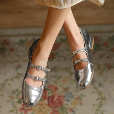 CHIKO Nayeli Round Toe Block Heels Mary Jane Shoes