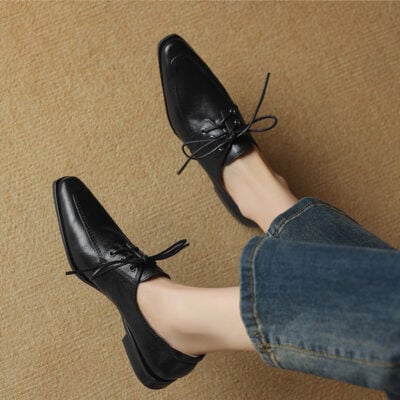 CHIKO Leighton Square Toe Block Heels Oxfords Shoes