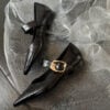 2402BSH4010306-4 CHIKO Michelle Pointy Toe Block Heels Mary Jane Shoes