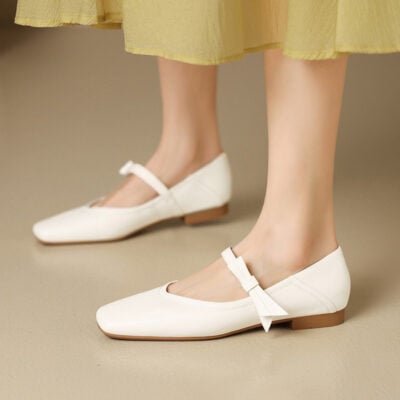 CHIKO Destiny Square Toe Block Heels Mary Jane Shoes