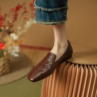 CHIKO Lorelai Square Toe Block Heels Loafers Shoes