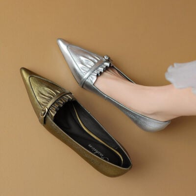 CHIKO Mira Pointy Toe Block Heels Loafers Shoes