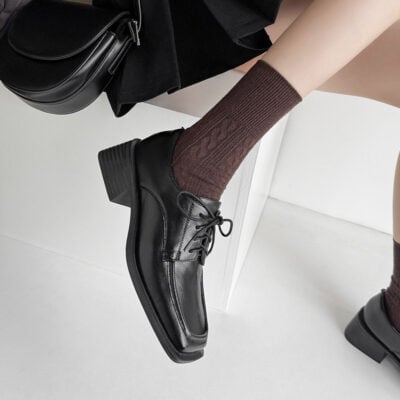 CHIKO Xiomara Square Toe Block Heels Oxfords Shoes