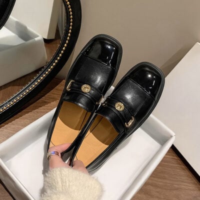 CHIKO Ainsley Square Toe Block Heels Loafers Shoes