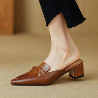 CHIKO Sierra Pointy Toe Block Heels Clogs/Mules Shoes