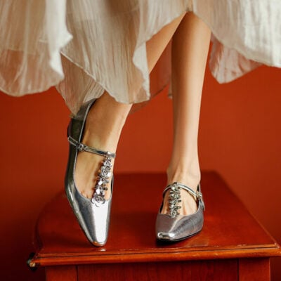 CHIKO Fernanda Square Toe Block Heels T-Strap Shoes