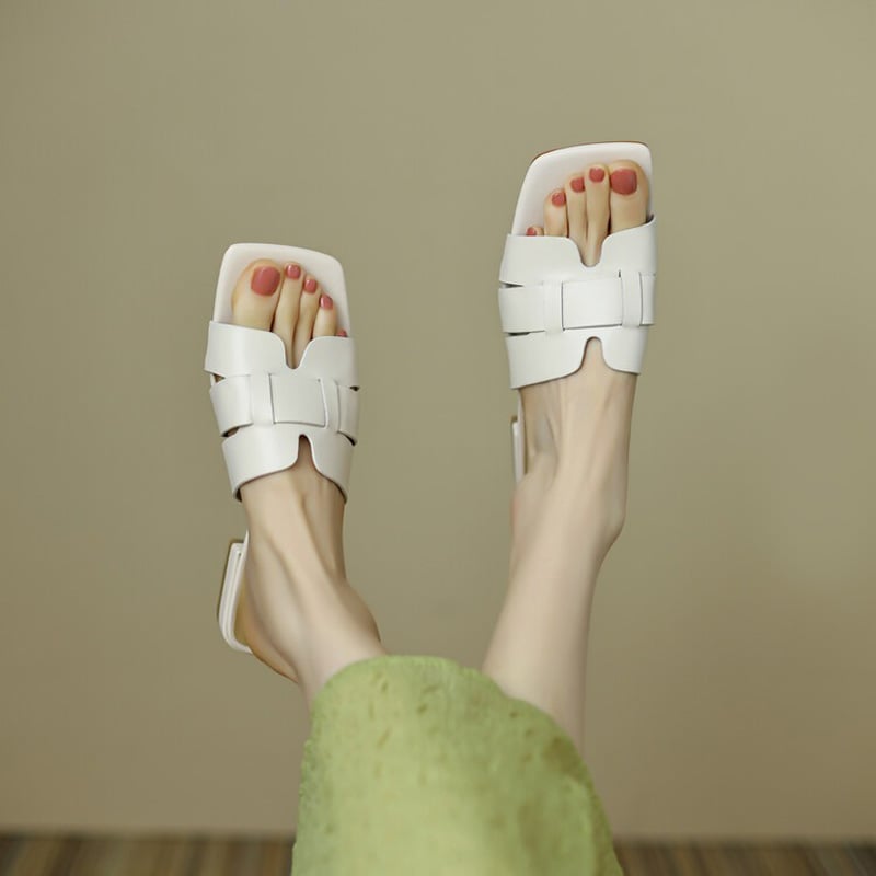 CHIKO Nadia Open Toe Block Heels Slides Sandals