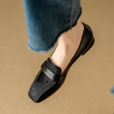 CHIKO Katalina Square Toe Block Heels Loafers Shoes
