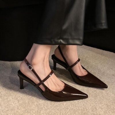 CHIKO Shelby Pointy Toe Block Heels Slingback Shoes