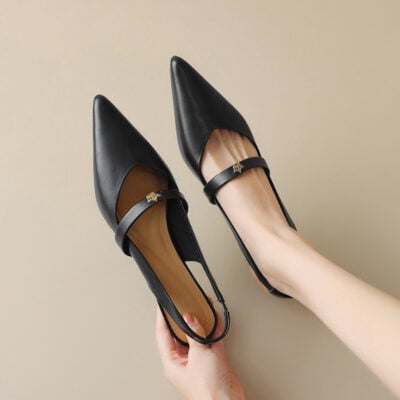 CHIKO Kaliyah Pointy Toe Kitten Heels Slingback Shoes