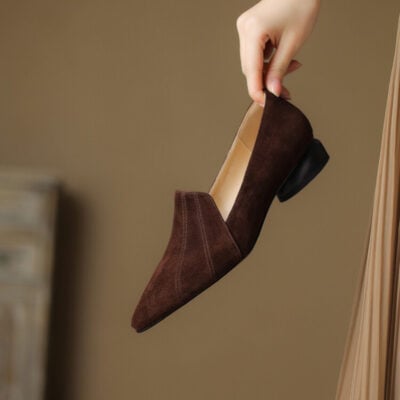 CHIKO Sloan Pointy Toe Block Heels Loafers Shoes