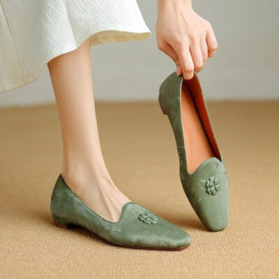 CHIKO Kenna Square Toe Block Heels Loafers Shoes