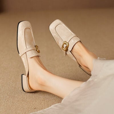 CHIKO Marilyn Square Toe Block Heels Clogs/Mules Shoes