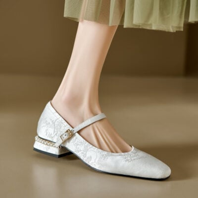 CHIKO Hana Square Toe Block Heels Mary Jane Shoes