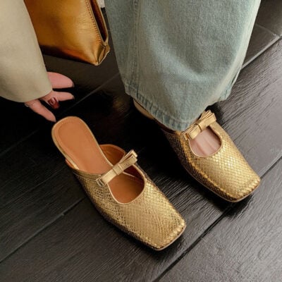 CHIKO Rhea Square Toe Block Heels Clogs/Mules Shoes