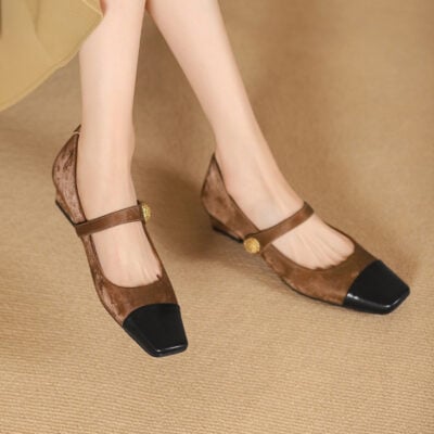CHIKO Remy Square Toe Block Heels Mary Jane Shoes