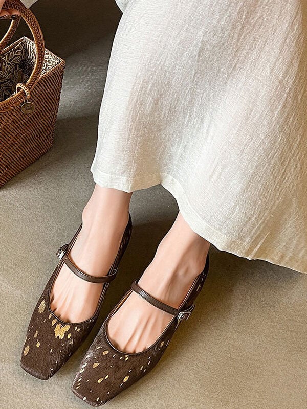 2502DX1053-F1159-1 CHIKO Blake Square Toe Block Heels Mary Jane Shoes
