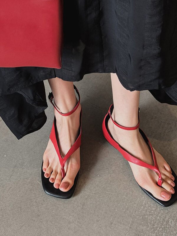 2507JXY2569010625-1 women fashion shoes red shoes