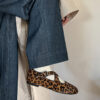 CHIKO Coralie Round Toe Block Heels Cow Print Criss-Cross Pumps Shoes