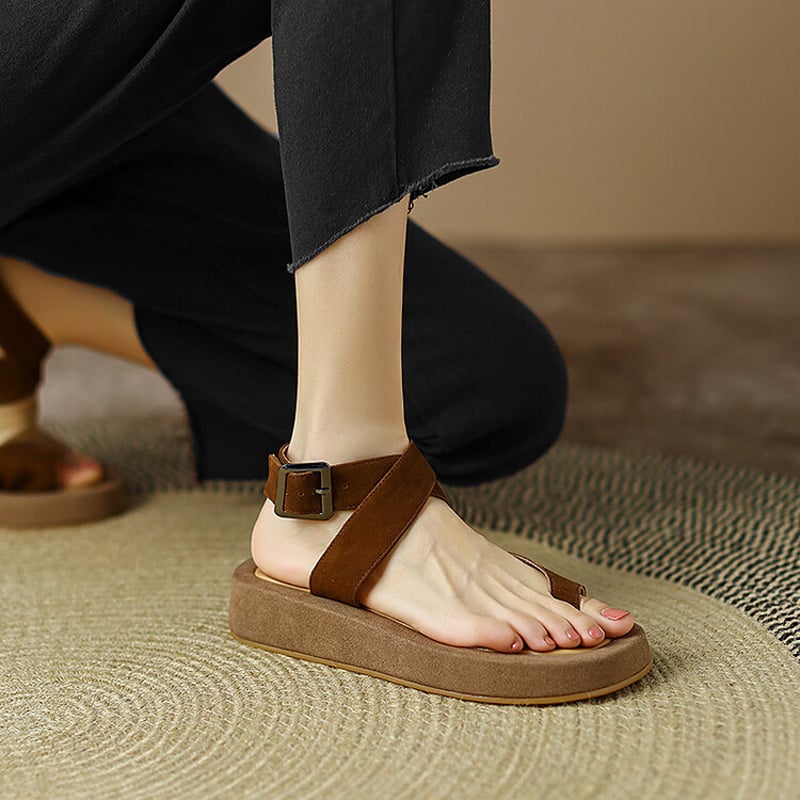2601KYMDYM00-2-3 CHIKO Dela Open Toe Flatforms Flats Sandals